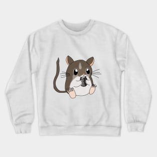 Cute Hungry brown Gerbil Crewneck Sweatshirt